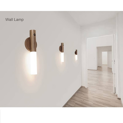1pc Rechargeable Motion Sensor Night Light with Magnet Body, Ideal for Hallways, Stairways, and Cabinets
