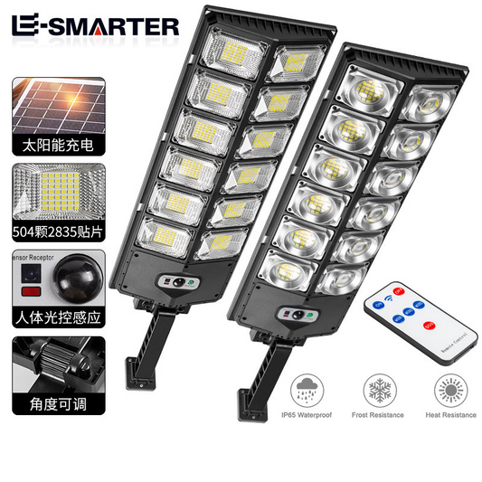 1 Pack Super Bright 504 LED Solar Light, Outdoor Street Light, Daylight 3 Modes, IGarden Lighting With Smart Motion Sensor
