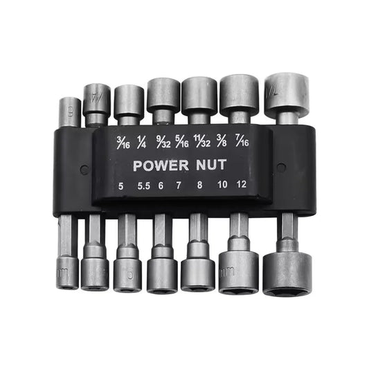 14Pcs Power Nut Driver Adapter Drill Bit Set Wrench Screw 1/4 Inch Hex Shank Quick Change Screwdriver Kit