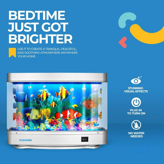 Aquarium Fish Tank Decorative Night Light Virtual Ocean Dynamic Led Table Lamp Home Room Decoration Cute Small Fish Lamp